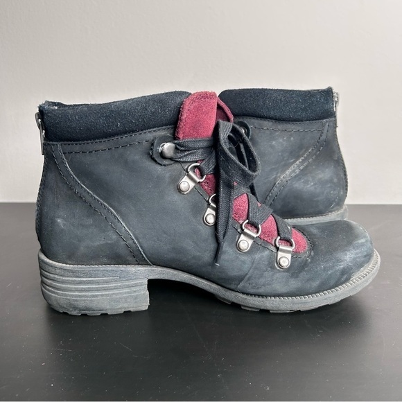 Rockport Cobb Hill Brunswick Alpine Leather Lace Up  Bootie Black Size 6.5 - Picture 2 of 9